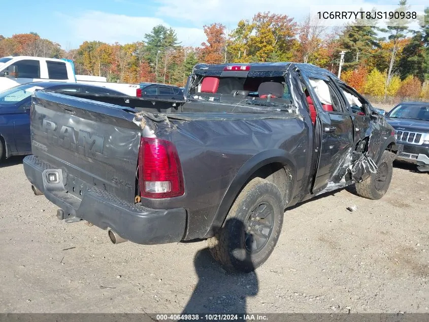 2018 Ram 1500 Rebel VIN: 1C6RR7YT8JS190938 Lot: 40649838