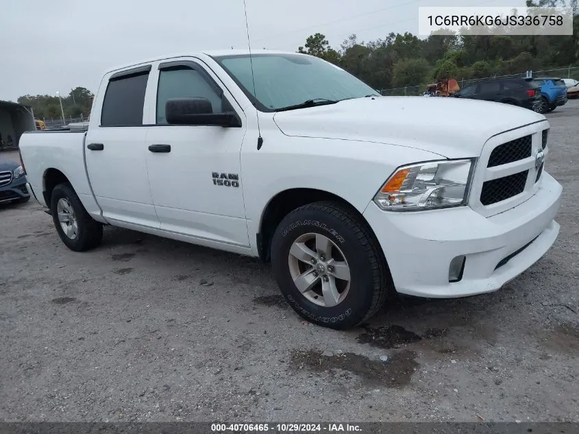 2018 Ram 1500 Express 4X2 5'7 Box VIN: 1C6RR6KG6JS336758 Lot: 40706465