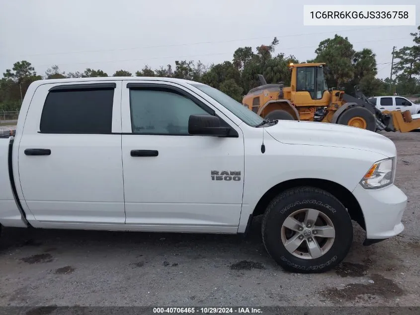 2018 Ram 1500 Express 4X2 5'7 Box VIN: 1C6RR6KG6JS336758 Lot: 40706465