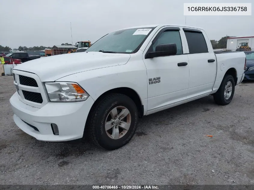 2018 Ram 1500 Express 4X2 5'7 Box VIN: 1C6RR6KG6JS336758 Lot: 40706465