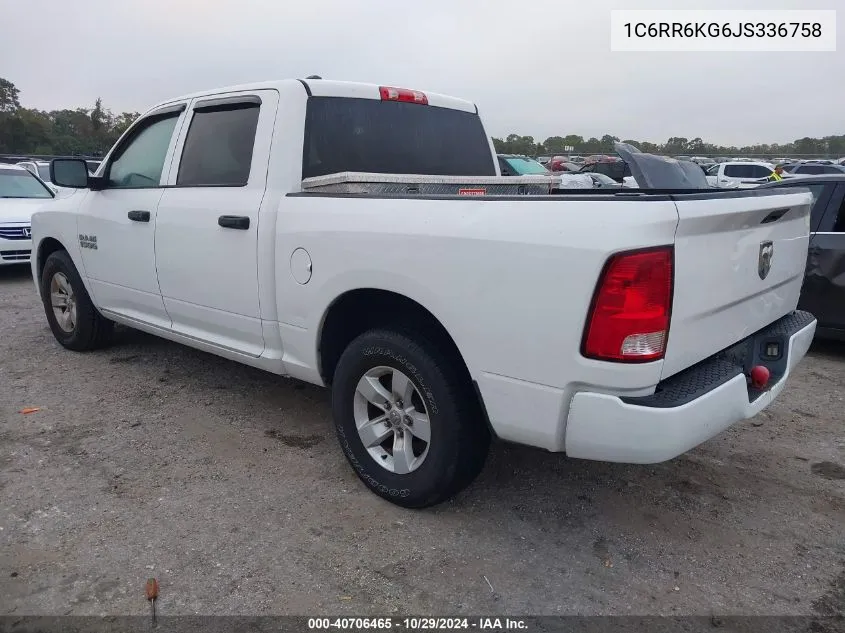 2018 Ram 1500 Express 4X2 5'7 Box VIN: 1C6RR6KG6JS336758 Lot: 40706465