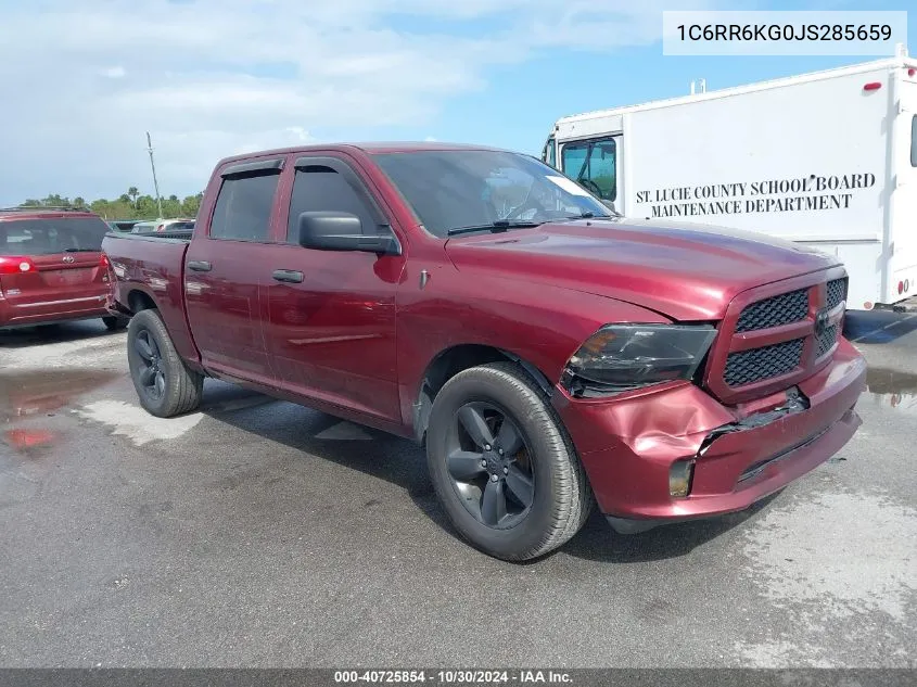 2018 Ram 1500 Express 4X2 5'7 Box VIN: 1C6RR6KG0JS285659 Lot: 40725854