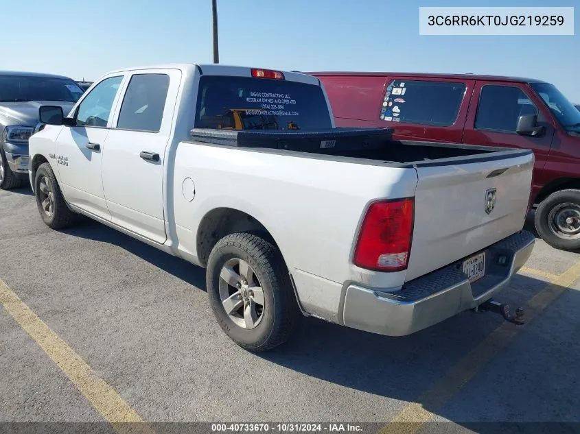 3C6RR6KT0JG219259 2018 Ram 1500 Tradesman 4X2 5'7 Box