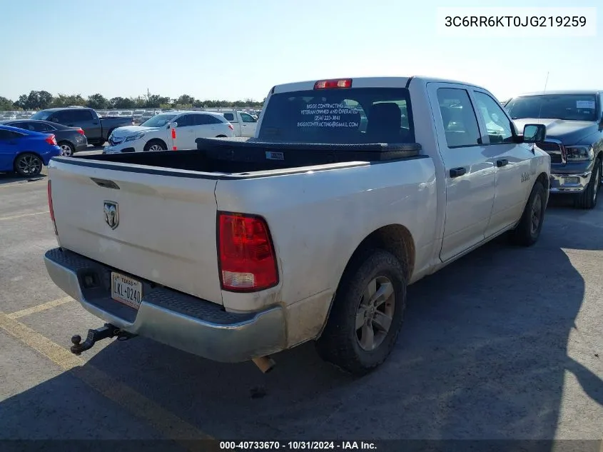 3C6RR6KT0JG219259 2018 Ram 1500 Tradesman 4X2 5'7 Box