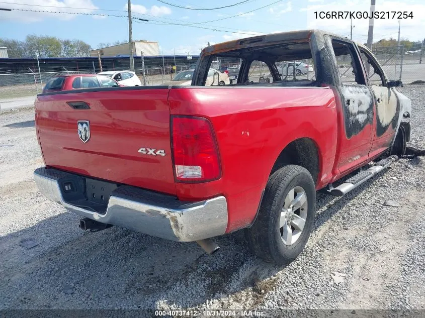 2018 Ram 1500 Tradesman 4X4 5'7 Box VIN: 1C6RR7KG0JS217254 Lot: 40737412