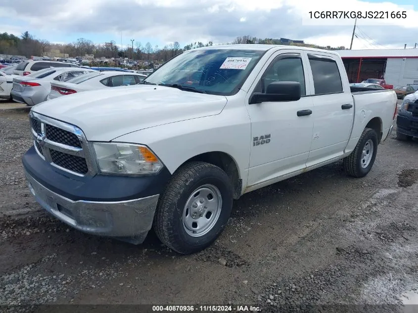 2018 Ram 1500 Tradesman 4X4 5'7 Box VIN: 1C6RR7KG8JS221665 Lot: 40870936