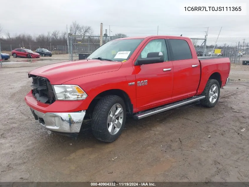 2018 Ram 1500 Big Horn VIN: 1C6RR7LT0JS111365 Lot: 40904332