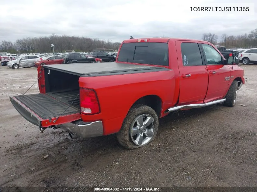 2018 Ram 1500 Big Horn VIN: 1C6RR7LT0JS111365 Lot: 40904332