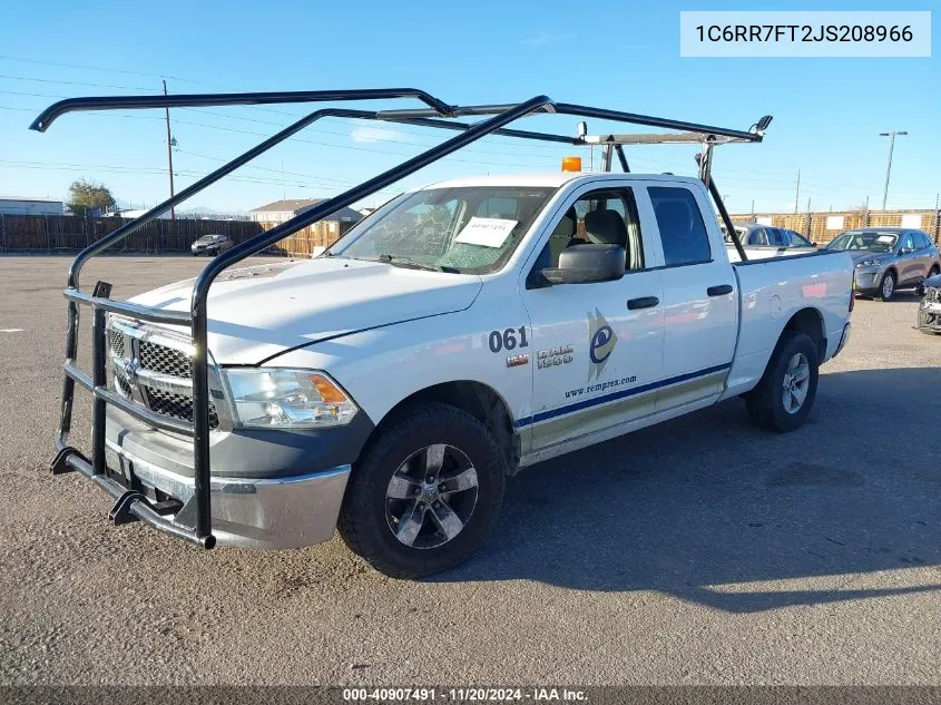 2018 Ram 1500 Tradesman 4X4 6'4 Box VIN: 1C6RR7FT2JS208966 Lot: 40907491