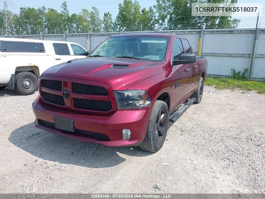 2019 Ram 1500 Classic Tradesman VIN: 1C6RR7FT6KS518037 Lot: 12054104