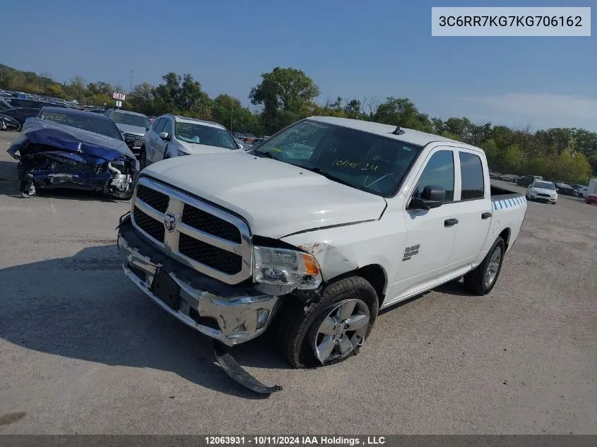 2019 Ram 1500 Classic Tradesman VIN: 3C6RR7KG7KG706162 Lot: 12063931