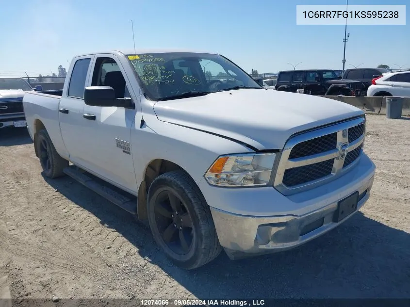 2019 Ram 1500 Classic Tradesman VIN: 1C6RR7FG1KS595238 Lot: 12074056