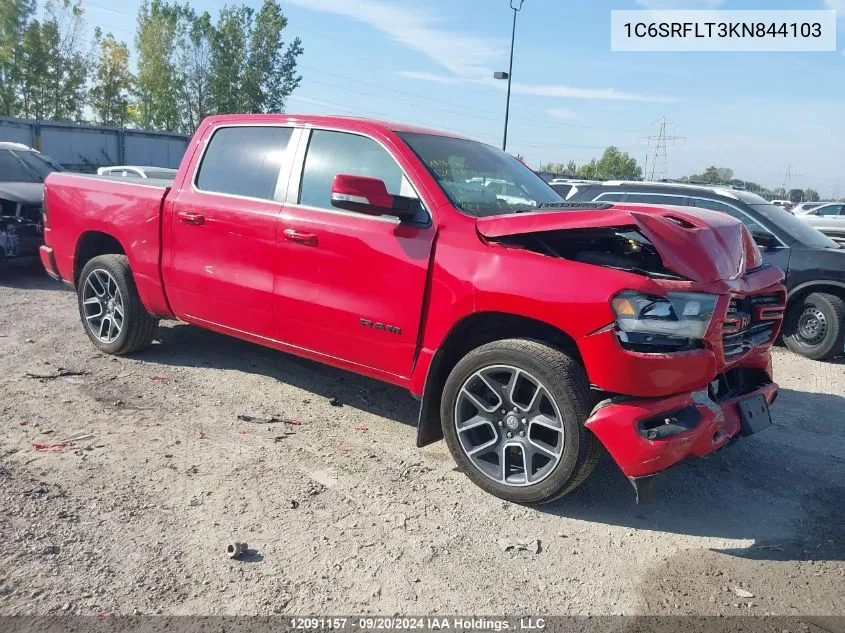 2019 Ram 1500 Rebel VIN: 1C6SRFLT3KN844103 Lot: 12091157