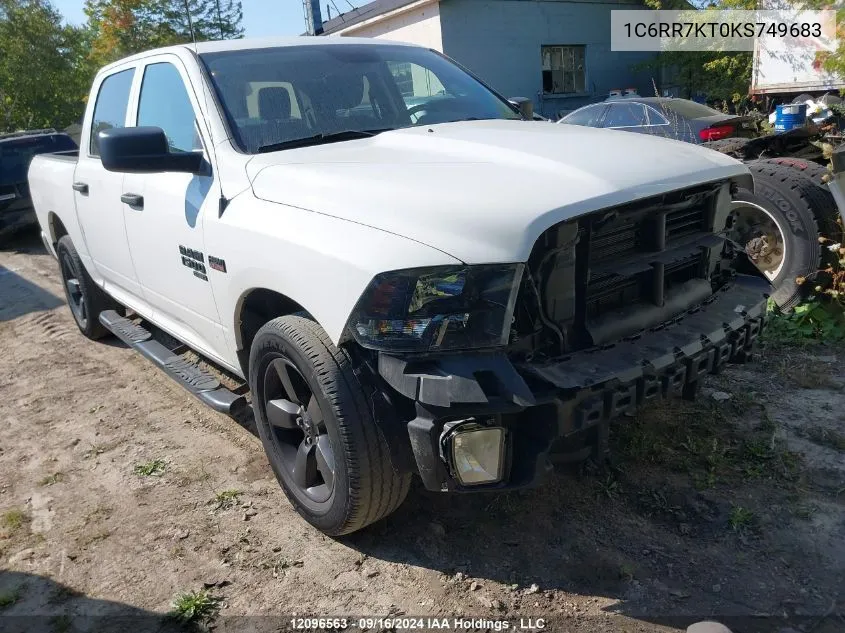 2019 Ram 1500 Classic St VIN: 1C6RR7KT0KS749683 Lot: 12096563