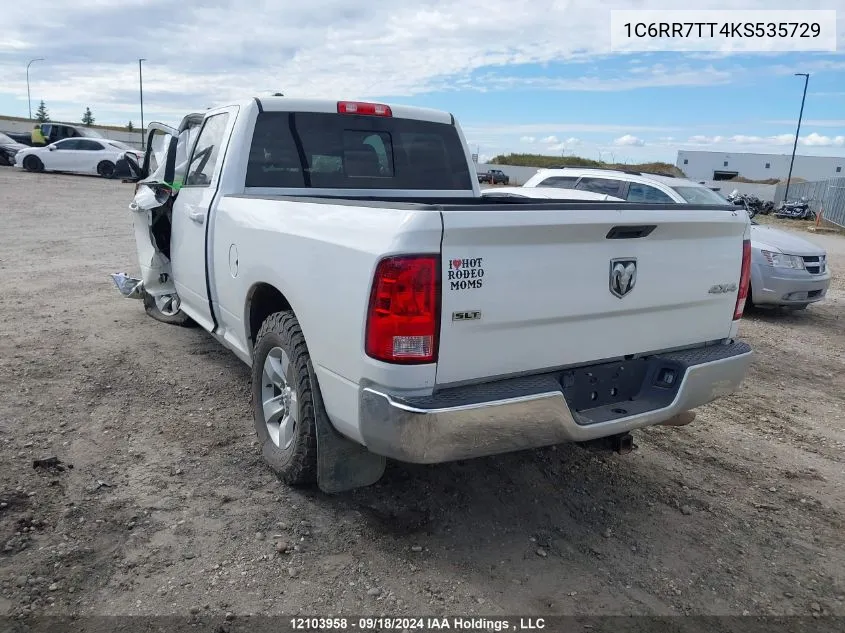 2019 Ram 1500 Classic Slt VIN: 1C6RR7TT4KS535729 Lot: 12103958