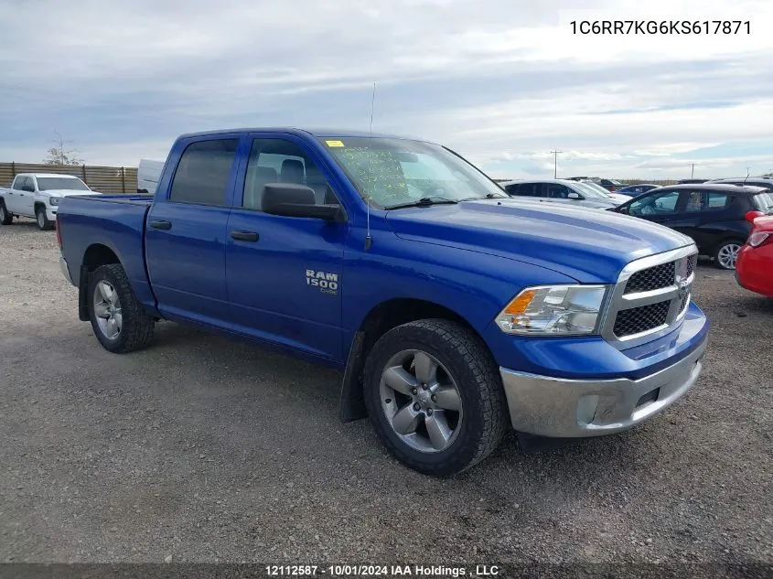 2019 Ram 1500 Classic Tradesman VIN: 1C6RR7KG6KS617871 Lot: 12112587