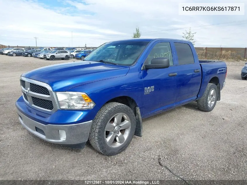 2019 Ram 1500 Classic Tradesman VIN: 1C6RR7KG6KS617871 Lot: 12112587