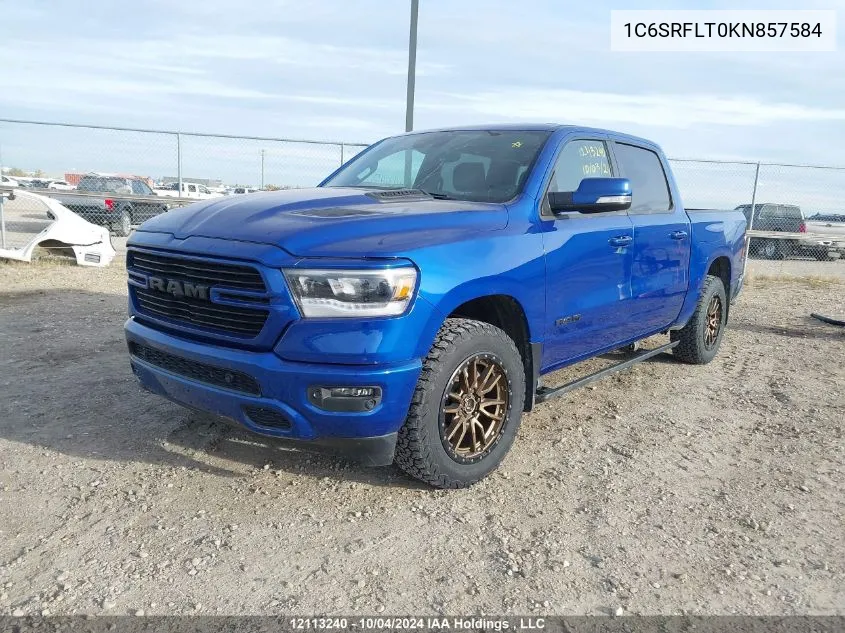 2019 Ram 1500 Rebel VIN: 1C6SRFLT0KN857584 Lot: 12113240