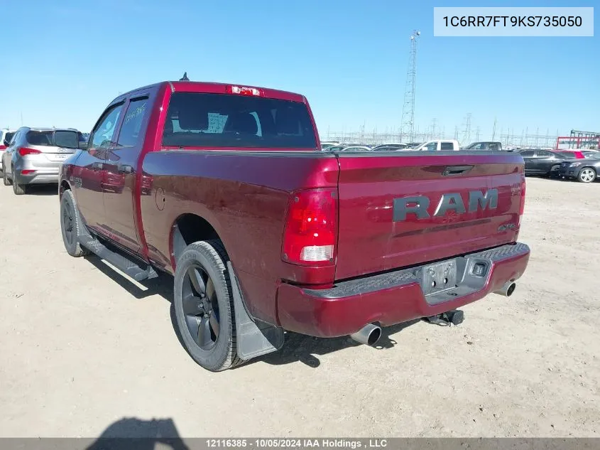 2019 Ram 1500 Classic St VIN: 1C6RR7FT9KS735050 Lot: 12116385