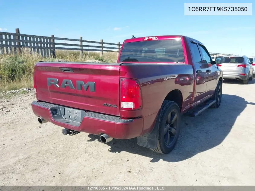 2019 Ram 1500 Classic St VIN: 1C6RR7FT9KS735050 Lot: 12116385