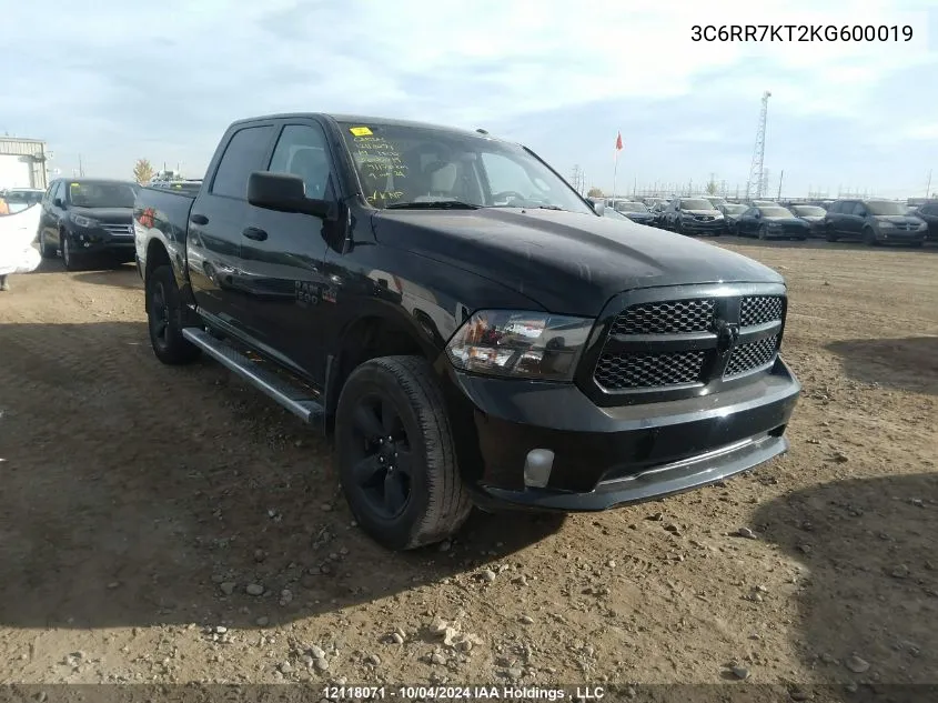 2019 Ram 1500 Classic Tradesman VIN: 3C6RR7KT2KG600019 Lot: 12118071