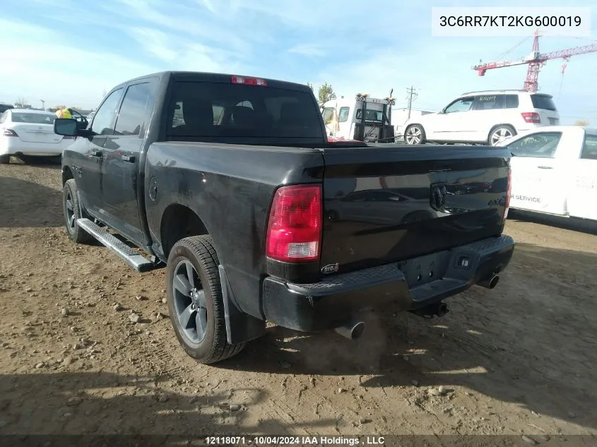 2019 Ram 1500 Classic Tradesman VIN: 3C6RR7KT2KG600019 Lot: 12118071