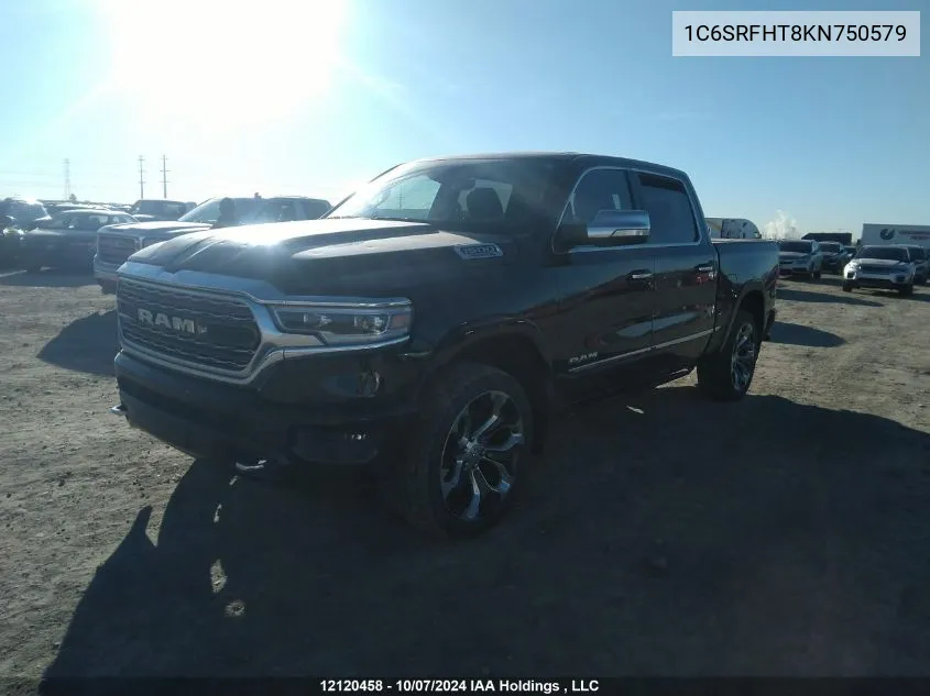 2019 Ram 1500 Limited VIN: 1C6SRFHT8KN750579 Lot: 12120458