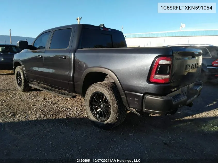 2019 Ram 1500 Rebel VIN: 1C6SRFLTXKN591054 Lot: 12120505