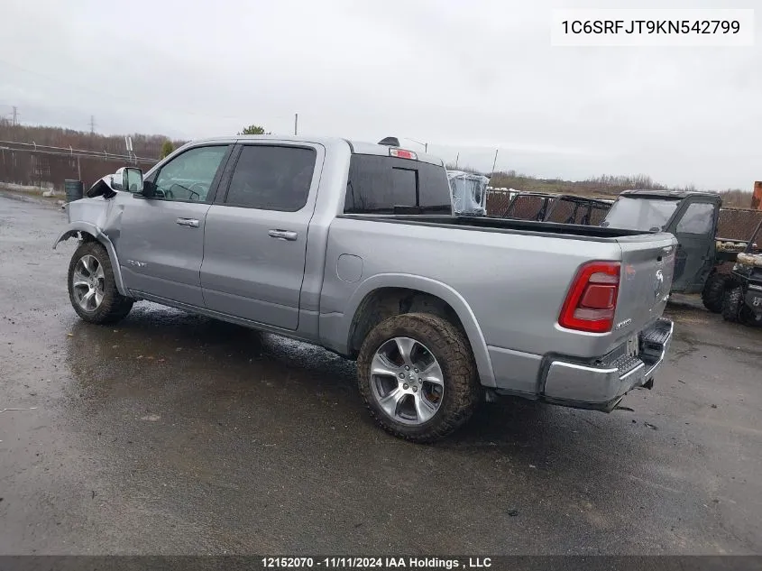 2019 Ram 1500 Laramie VIN: 1C6SRFJT9KN542799 Lot: 12152070