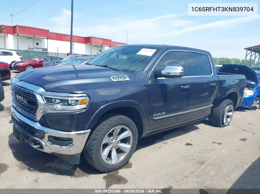 2019 Ram 1500 Limited 4X4 5'7 Box VIN: 1C6SRFHT3KN839704 Lot: 39293346