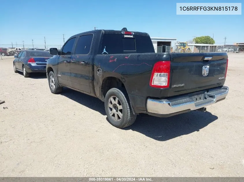 1C6RRFFG3KN815178 2019 Ram 1500 Big Horn/Lone Star