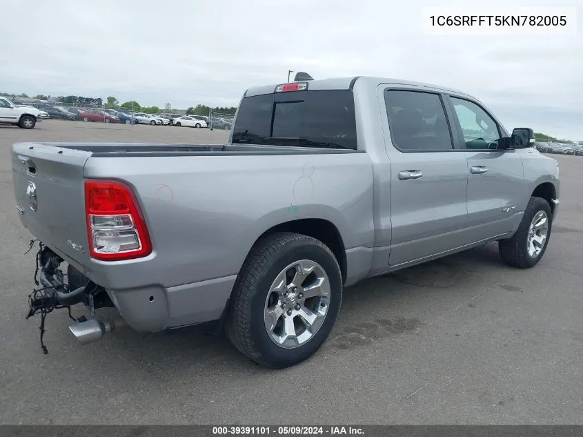 1C6SRFFT5KN782005 2019 Ram 1500 Big Horn/Lone Star 4X4 5'7 Box