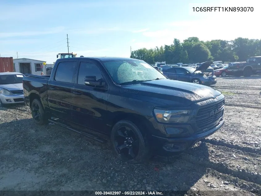 2019 Ram 1500 Big Horn/Lone Star 4X4 5'7 Box VIN: 1C6SRFFT1KN893070 Lot: 39482997