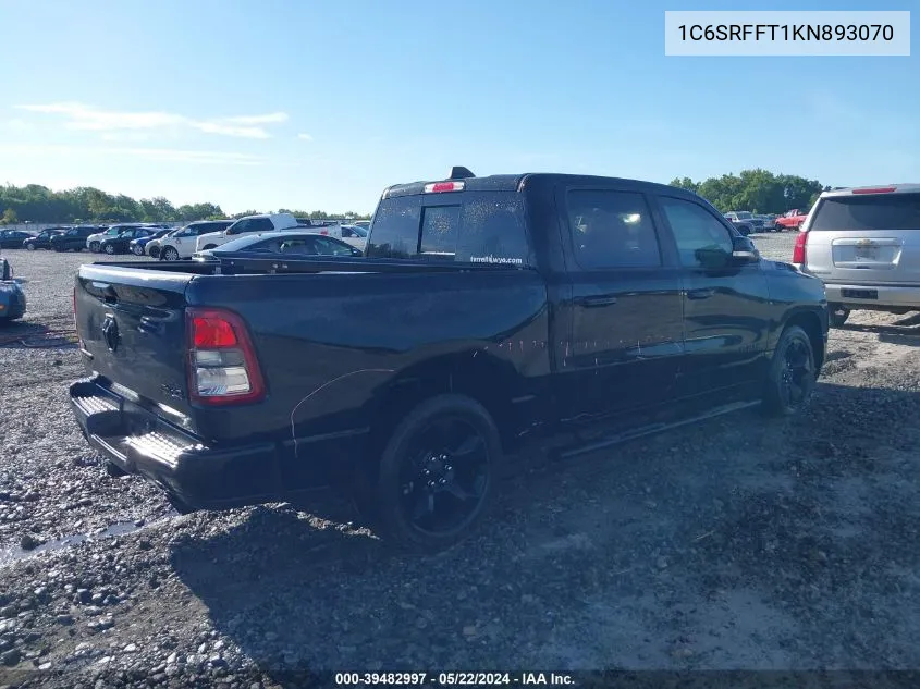 1C6SRFFT1KN893070 2019 Ram 1500 Big Horn/Lone Star 4X4 5'7 Box