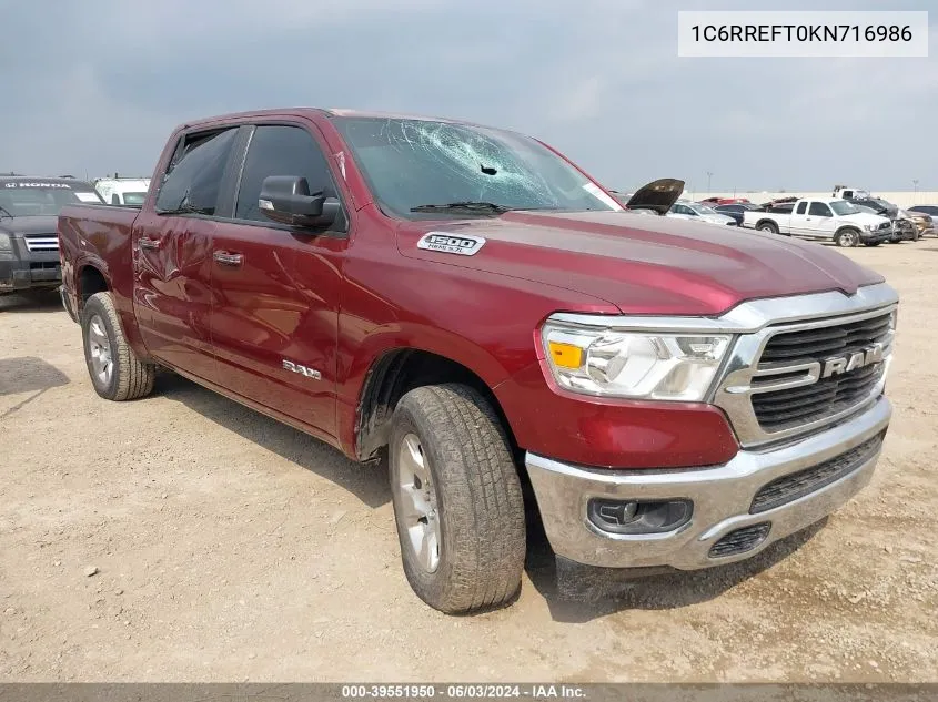 1C6RREFT0KN716986 2019 Ram 1500 Big Horn/Lone Star 4X2 5'7 Box