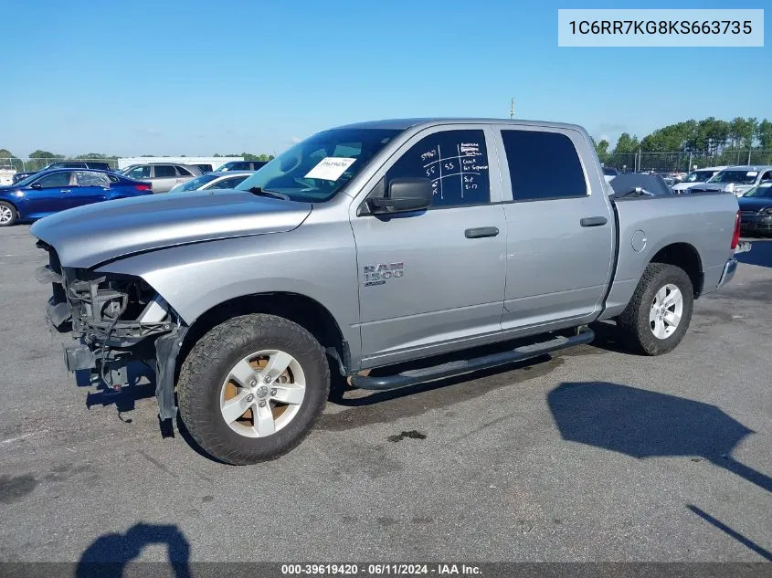 2019 Ram 1500 Classic Tradesman 4X4 5'7 Box VIN: 1C6RR7KG8KS663735 Lot: 39619420