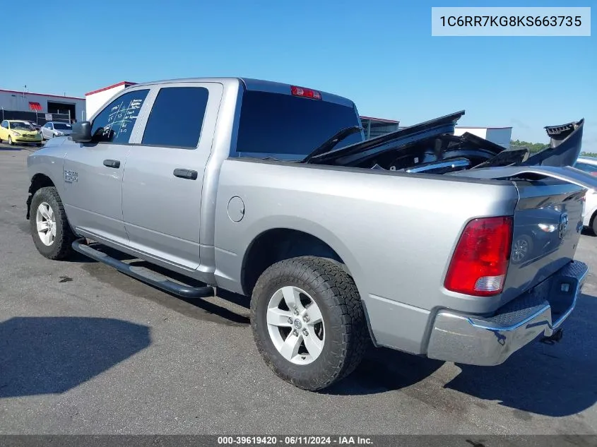 2019 Ram 1500 Classic Tradesman 4X4 5'7 Box VIN: 1C6RR7KG8KS663735 Lot: 39619420