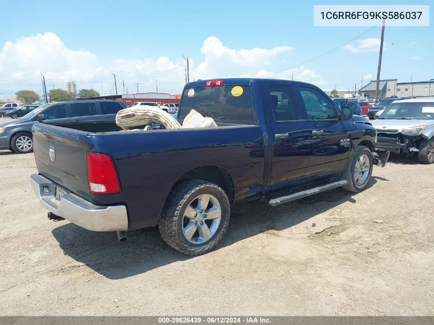 2019 Ram 1500 Classic Tradesman Quad Cab 4X2 6'4 Box VIN: 1C6RR6FG9KS586037 Lot: 39626439