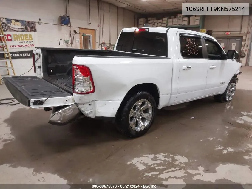 1C6SRFFT9KN575214 2019 Ram 1500 Big Horn/Lone Star 4X4 5'7 Box