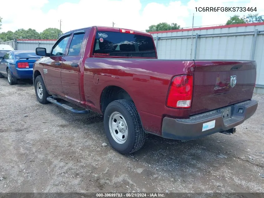 2019 Ram 1500 Classic Tradesman Quad Cab 4X2 6'4 Box VIN: 1C6RR6FG8KS733464 Lot: 39699783