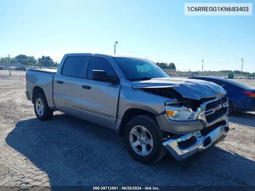 2019 Ram 1500 Tradesman 4X2 5'7 Box VIN: 1C6RREGG1KN683403 Lot: 39712581