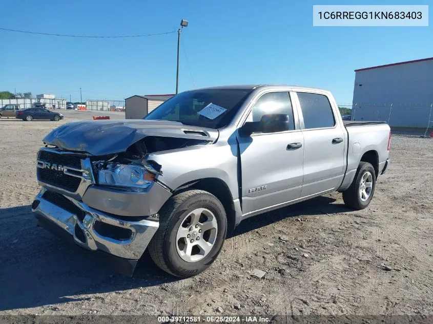 2019 Ram 1500 Tradesman 4X2 5'7 Box VIN: 1C6RREGG1KN683403 Lot: 39712581