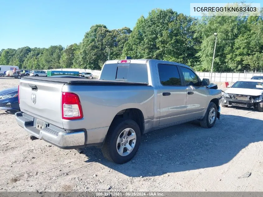 2019 Ram 1500 Tradesman 4X2 5'7 Box VIN: 1C6RREGG1KN683403 Lot: 39712581