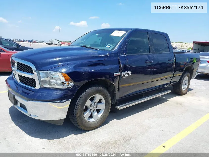 2019 Ram 1500 Classic Slt 4X2 6'4 Box VIN: 1C6RR6TT7KS562174 Lot: 39757690