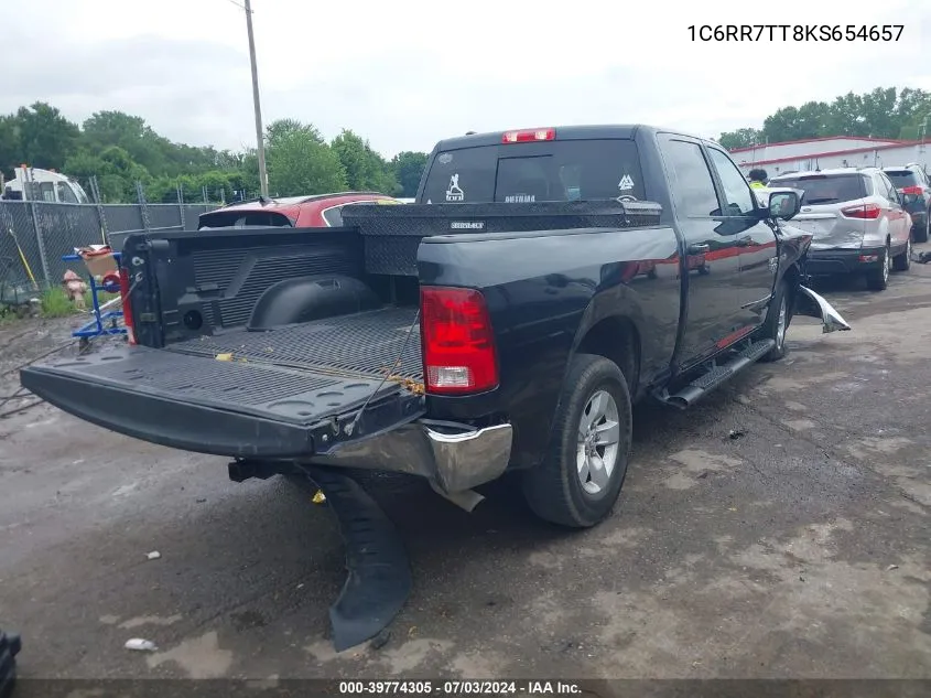 2019 Ram 1500 Classic Slt 4X4 6'4 Box VIN: 1C6RR7TT8KS654657 Lot: 39774305