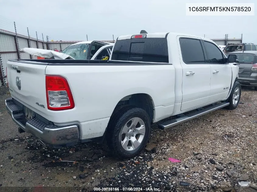 1C6SRFMT5KN578520 2019 Ram 1500 Big Horn/Lone Star 4X4 6'4 Box