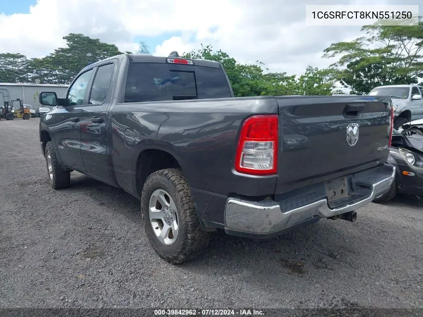 2019 Ram 1500 Tradesman Quad Cab 4X4 6'4 Box VIN: 1C6SRFCT8KN551250 Lot: 39842962