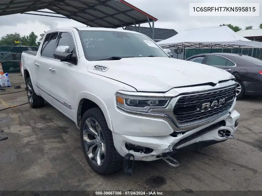 2019 Ram 1500 Limited 4X4 5'7 Box VIN: 1C6SRFHT7KN595815 Lot: 39867356