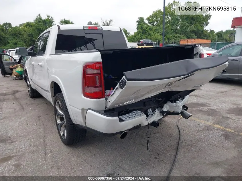 2019 Ram 1500 Limited 4X4 5'7 Box VIN: 1C6SRFHT7KN595815 Lot: 39867356