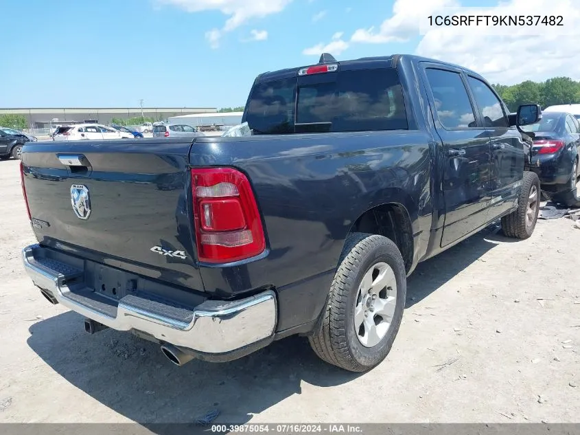 1C6SRFFT9KN537482 2019 Ram 1500 Big Horn/Lone Star 4X4 5'7 Box